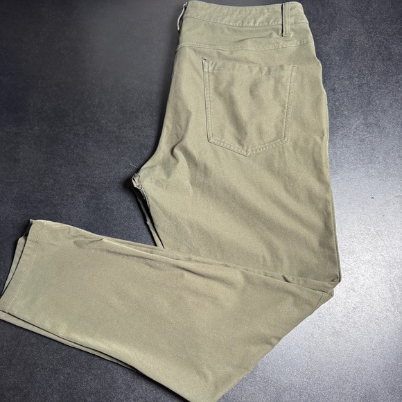 Lululemon Other - Lululemon ABC Pants Mens 34 35x31 Olive Green Solid Technical Commuter Trousers